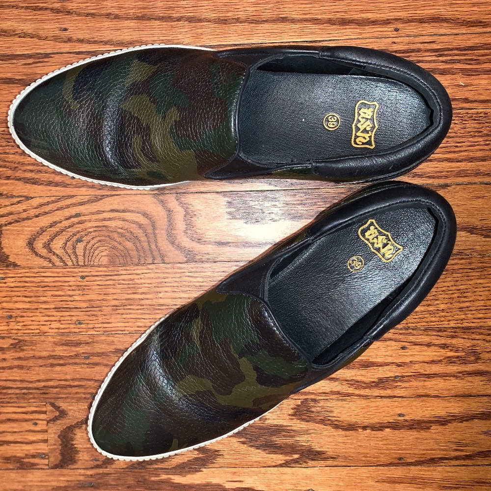 Ash Karma Slip On Platform Sneaker-Army/Black